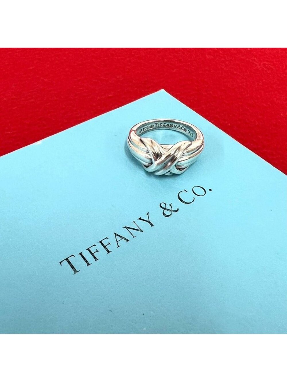 Tiffany & Co Vintage Signature Ring 925 Sterling Silver